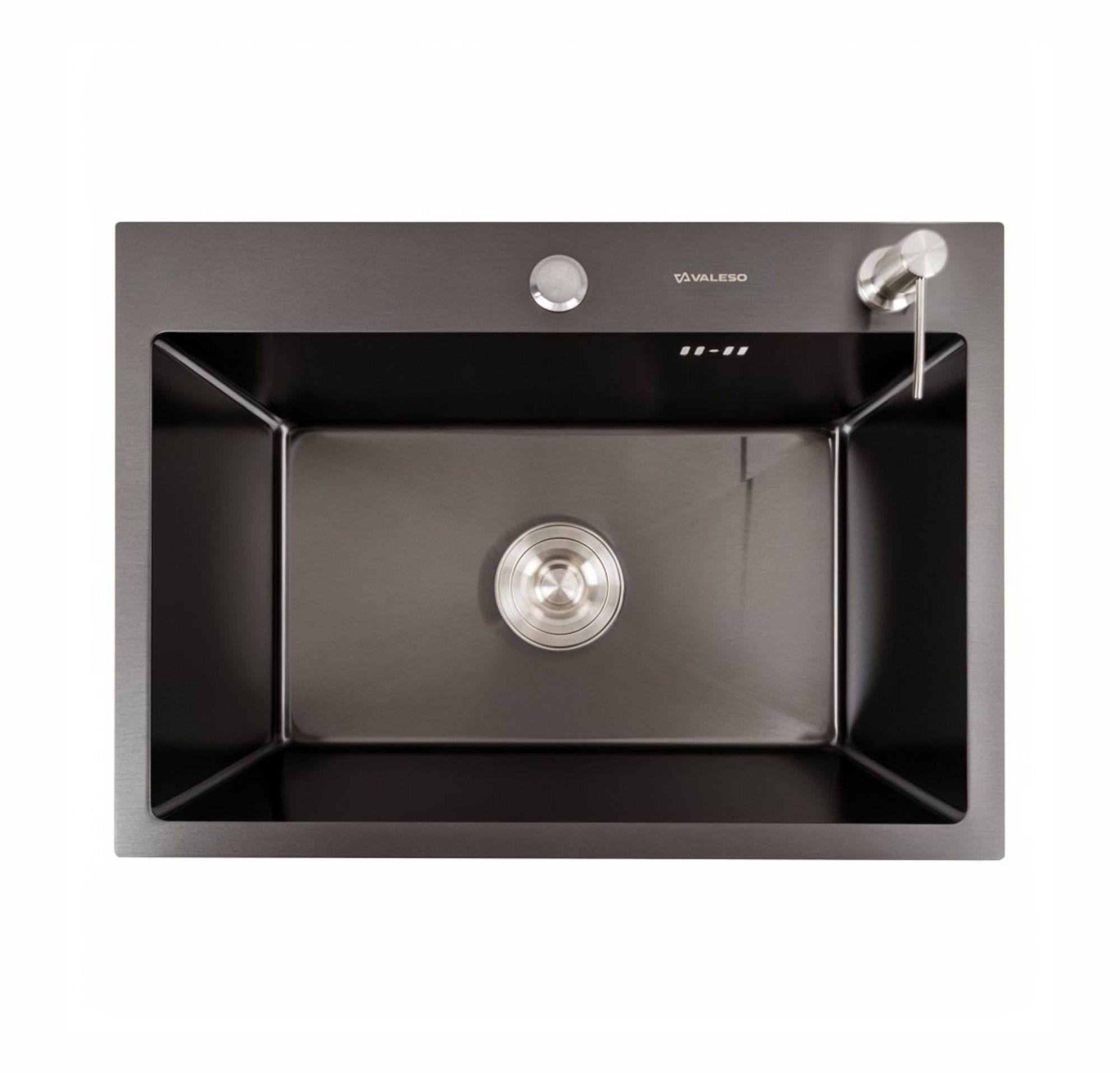 Мойка к 58х43 PVD Valeso Черный (3,0/1,5)