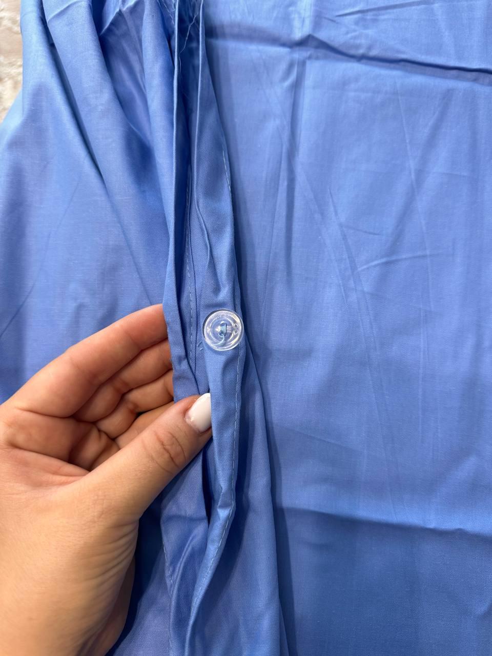 Постільна білизна сатин євро 200х220 см наволочки 70х70 см 2 шт. Синій (Д-Al-satin-002-03) - фото 8 Постільна білизна сатин євро 200х220 см наволочки 70х70 см 2 шт. Синій (Д-Al-satin-002-03) - фото 8