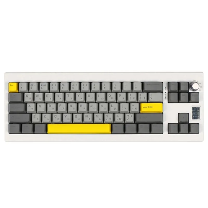 Клавіатура EPOMAKER Shadow-X 70 Mulan Switch Hot-Swap LCD Screen RGB Wireless/Bluetooth/USB UA White (SHX-W-M)