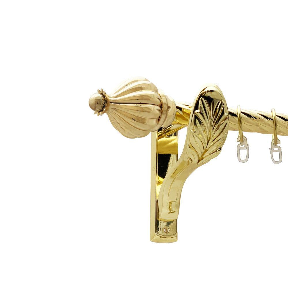 Карниз Orvit Таджа металевий однорядний ретро скручена труба кільце металеве 25 мм 300 см Золото (00-00021746)