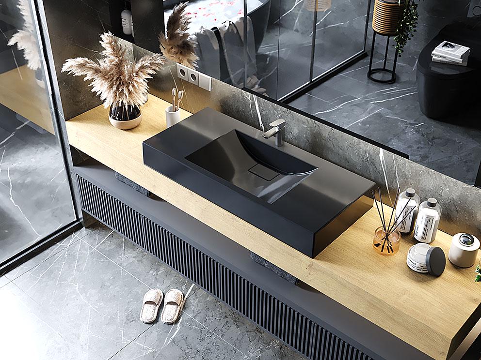 Умивальник накладний Status Neil 100 Black (29425692)