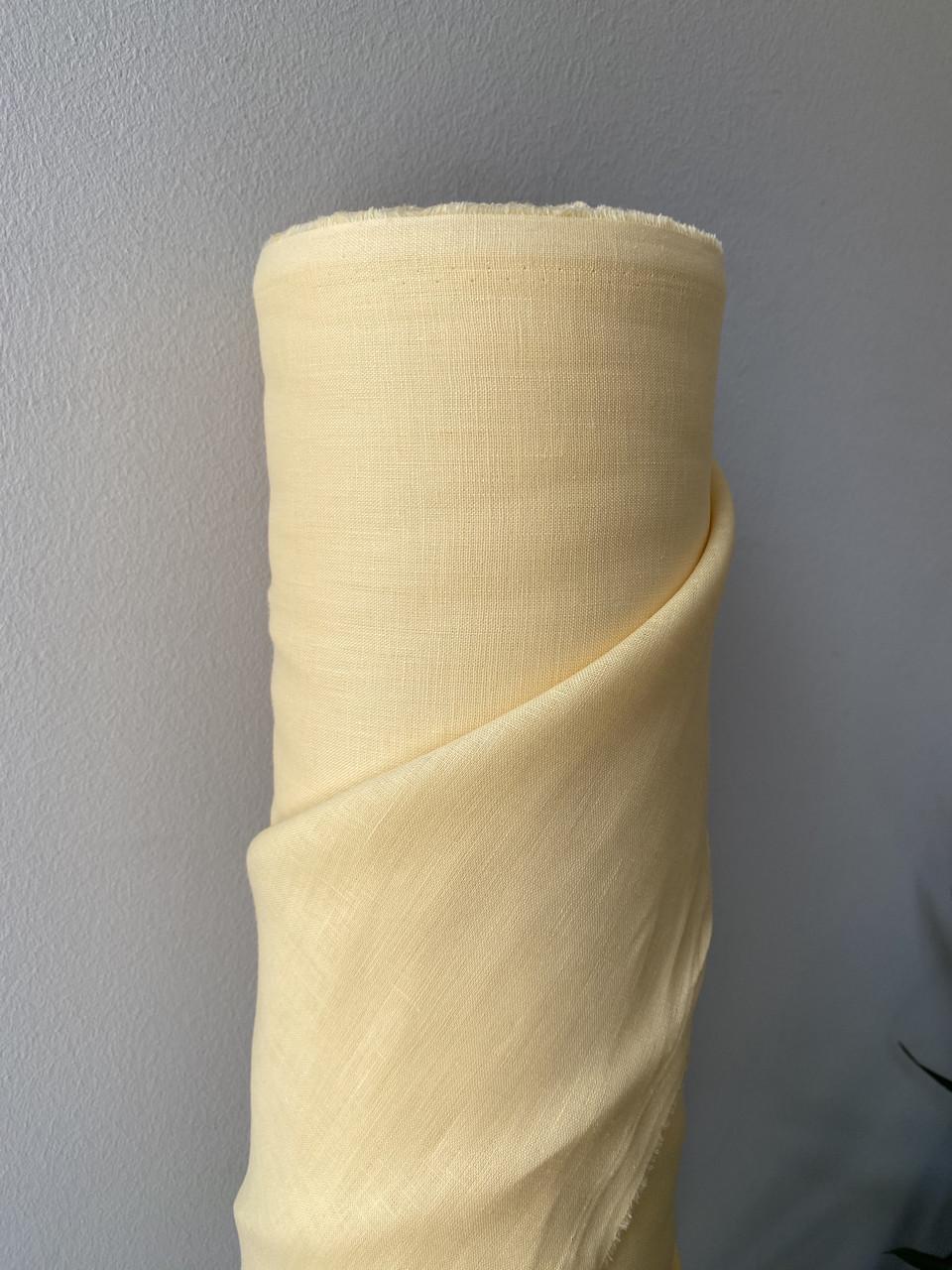 Ткань рубашечно-платьевая LINEN PLUS льняная 143 см 764 Нежно-желтый - фото 8 Ткань рубашечно-платьевая LINEN PLUS льняная 143 см 764 Нежно-желтый - фото 8