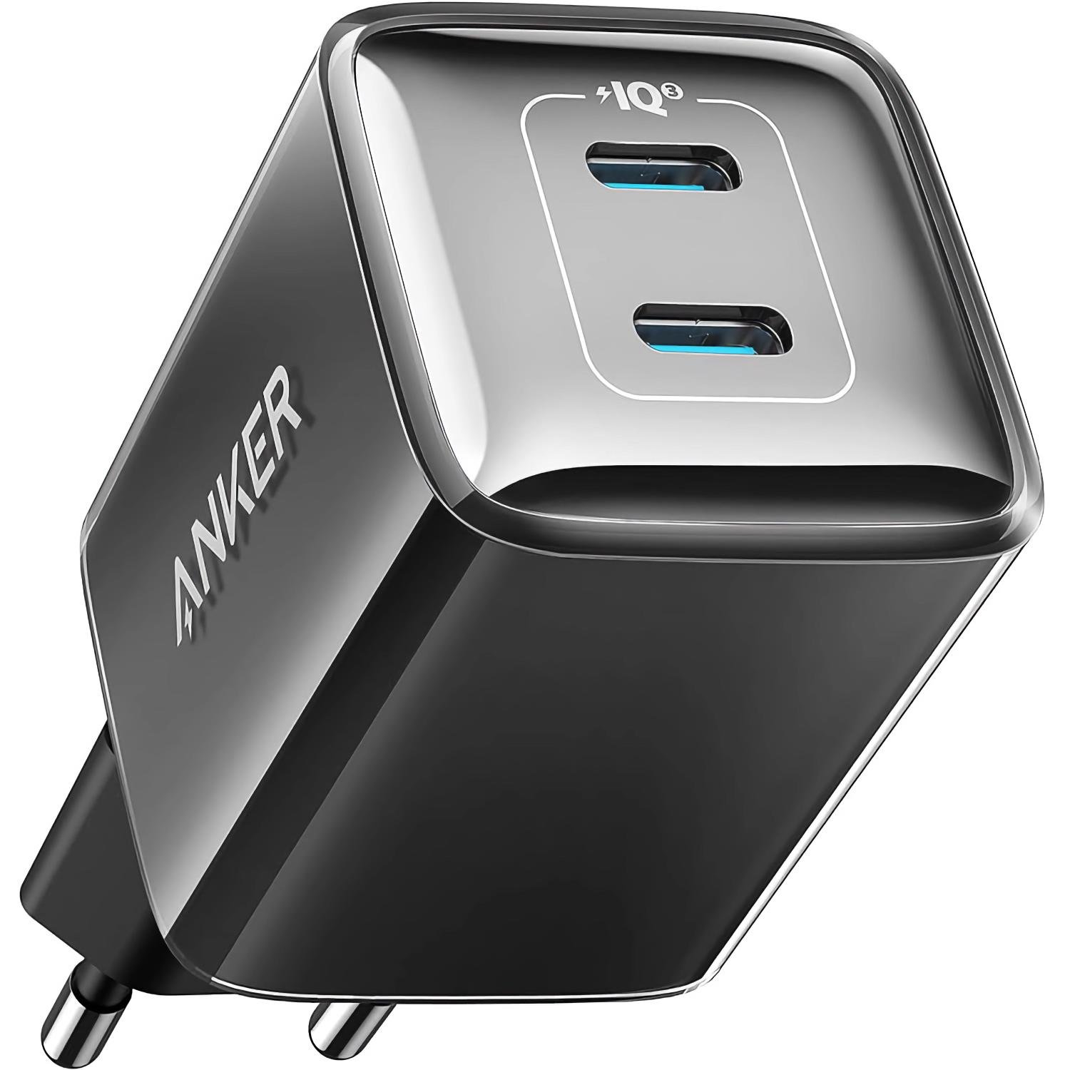 Зарядний пристрій мережевий Anker PowerPort 521 Nano Pro 40W 2xUSB-C PIQ3.0 Black (A2038G22)