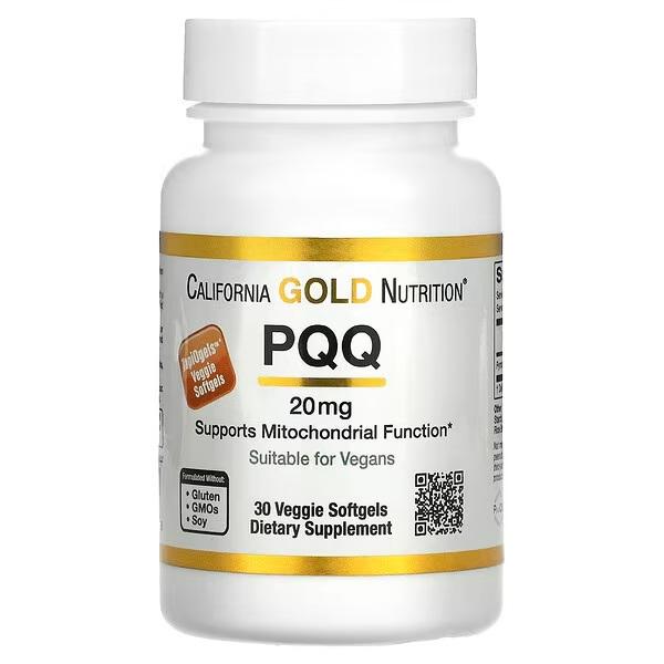 Добавка California Gold Nutrition пирролохинолинхинон 20 мг 30 растительных капсул