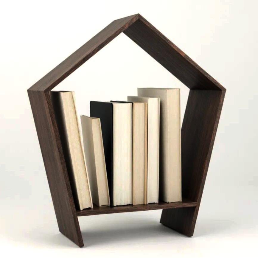 Полка книжная настольная из дерева Хальзенбах Сепия (КПА-028908)