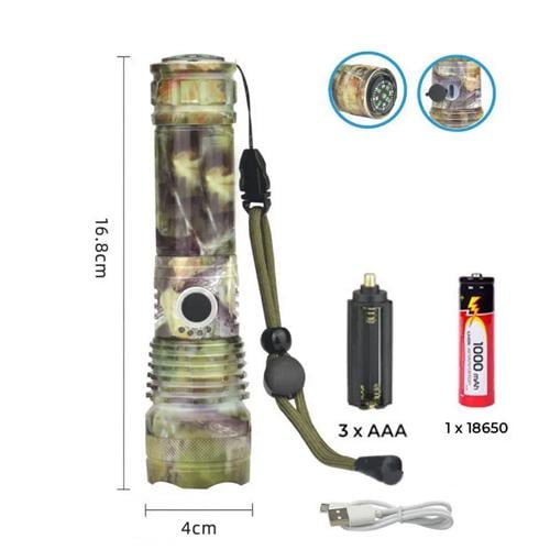 Ліхтар ручний P511M-P50 1x18650 zoom ЗУ microUSB Box camouflage - фото 4