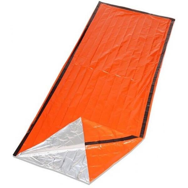 Аварийный мешок выживания Водонепроницаемый легкий аварийный спальный Мешок оранжевий - фото 1