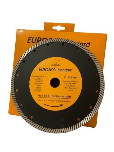 Диск алмазний ACECA Evropa Standart Turbo Segment 125х22,2 мм (14903644)