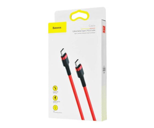 Кабель Data BASEUS CATKLF-G09 Cafule Type-C-Type-C 3A 1 м красный (06CATKLF-G09) - фото 4