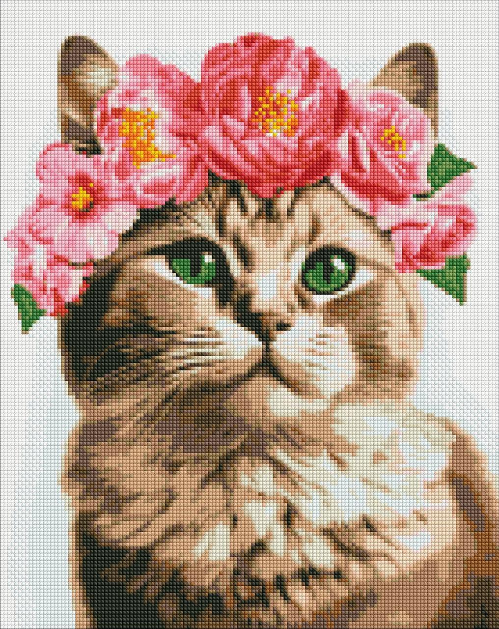 Алмазная мозаика/вышивка Ideyka Изящная кошечка 40х50 см (AMO 7664)