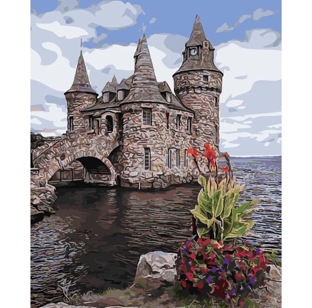 Картина по номерам Strateg Замок на воде 40x50 см (SY6112)