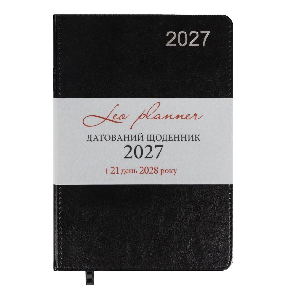 Щоденник діловий Leo Planner City A5 датований 2027 твердий 368 стор. Чорний (252754) Щоденник діловий Leo Planner City A5 датований 2027 твердий 368 стор. Чорний (252754)