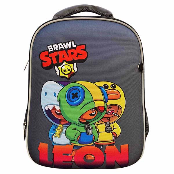 Рюкзак шкільний напівкаркасний Brawl Stars 38х27х20 см Сірий (ЦБ-00034636)