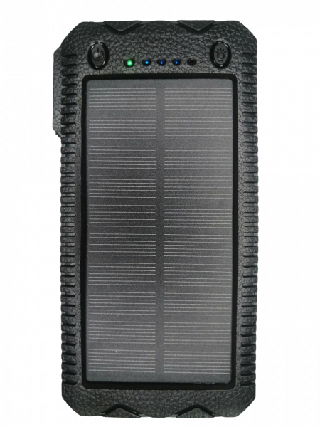 Аккумулятор на солнечной батарее Solar 20000 mAh 2x USB с влагозащитой и зажигалкой