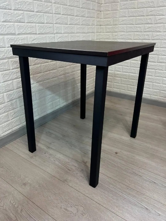 Обідній стіл нерозкладний 60х80х75 см Чорний (28374190)