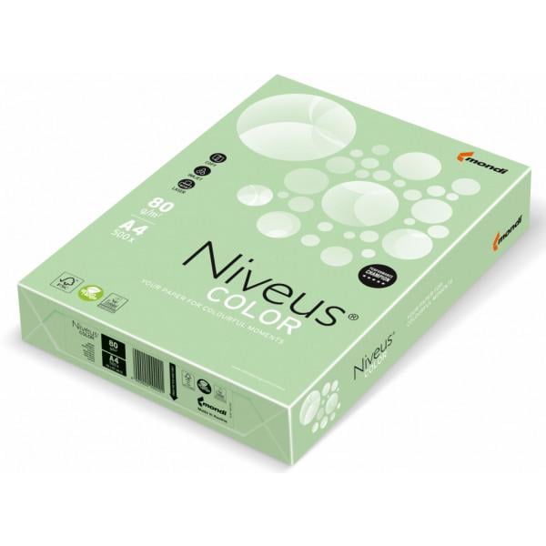 Папір Mondi Niveus COLOR Pastel A4 80 г/м 500 листів Green (A4.80.NVP.MG28.500)