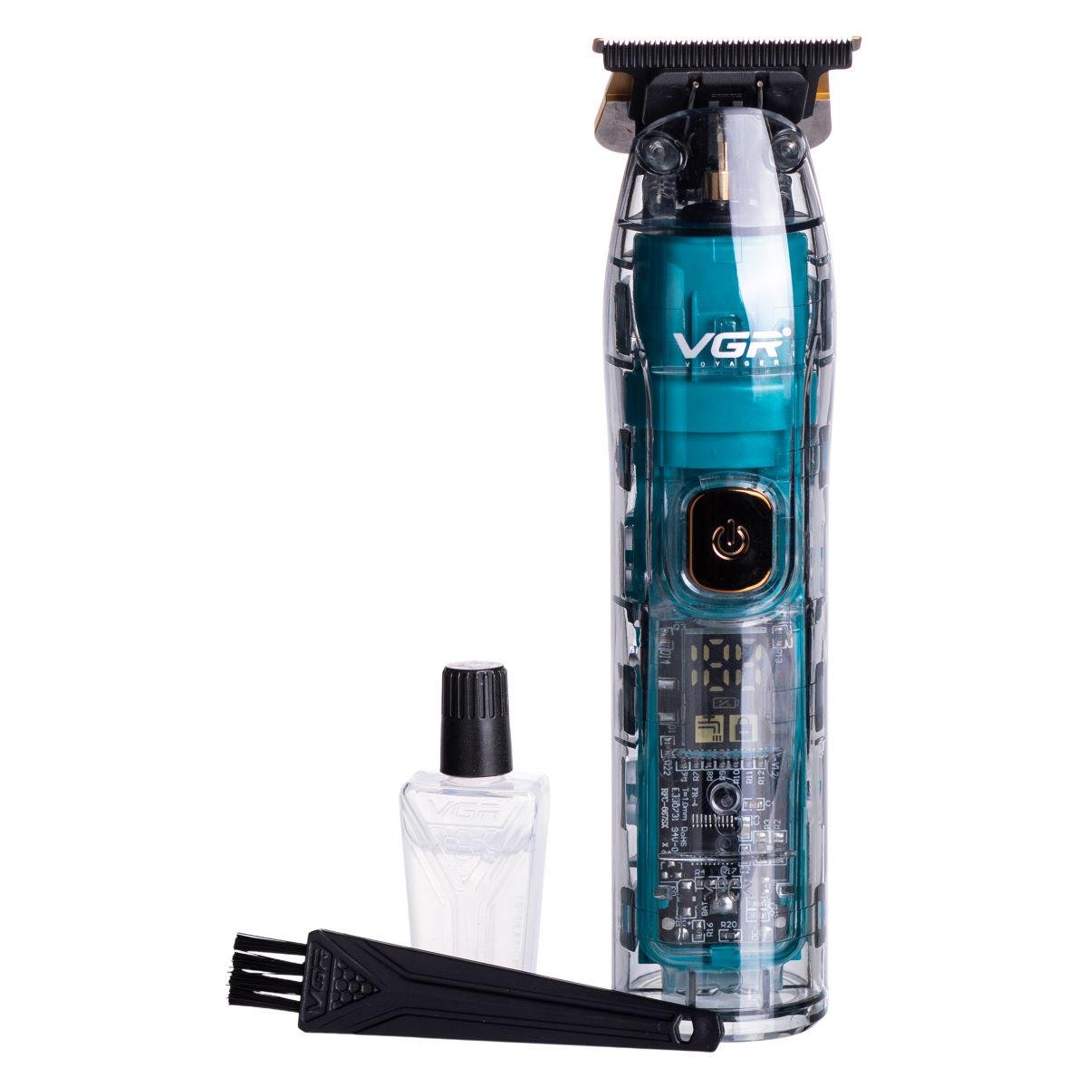 Триммер для стрижки VGR V-961 аккумуляторный с 4 насадками Зеленый (7380) - фото 4 Триммер для стрижки VGR V-961 аккумуляторный с 4 насадками Зеленый (7380) - фото 4