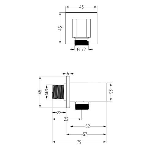 Набор душевой скрытого монтажа Mexen Cube DR02 Черный (77502DR0225-70) - фото 7