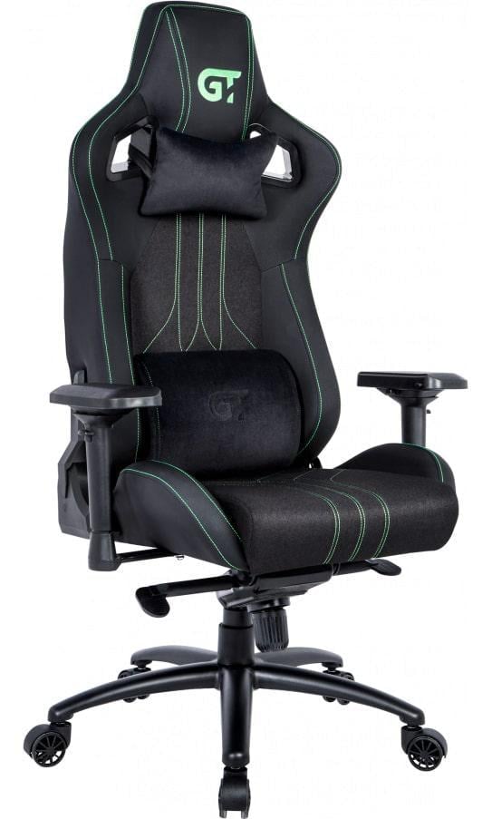 Кресло геймерское GT Racer X-8006 Fabric Black/Green (27984406)