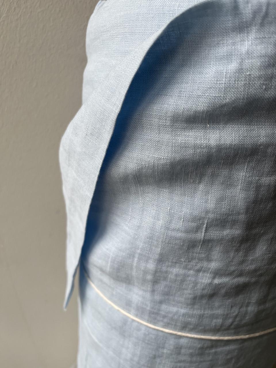 Ткань LINEN PLUS CRASH EFFECT 100% лен 250 см 1347 Небесно-голубой - фото 5