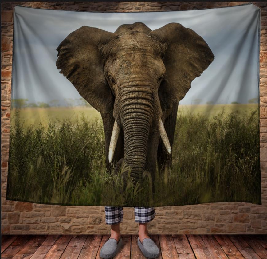 Плед с 3D принтом Слон 150x200 см (epi_0110)