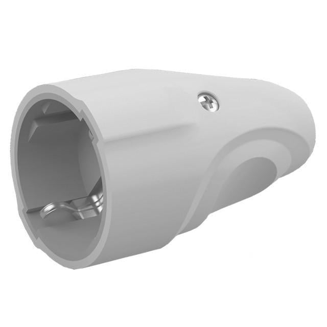 Гніздо пряме Neomax NX1008 з заземленням Білий (27849622)