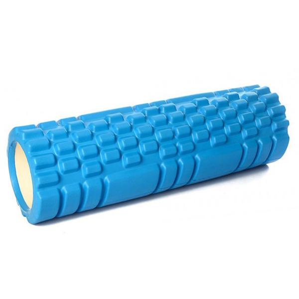 Валик для йоги EasyFit Grid Roller 45х13 см Голубой - фото 1