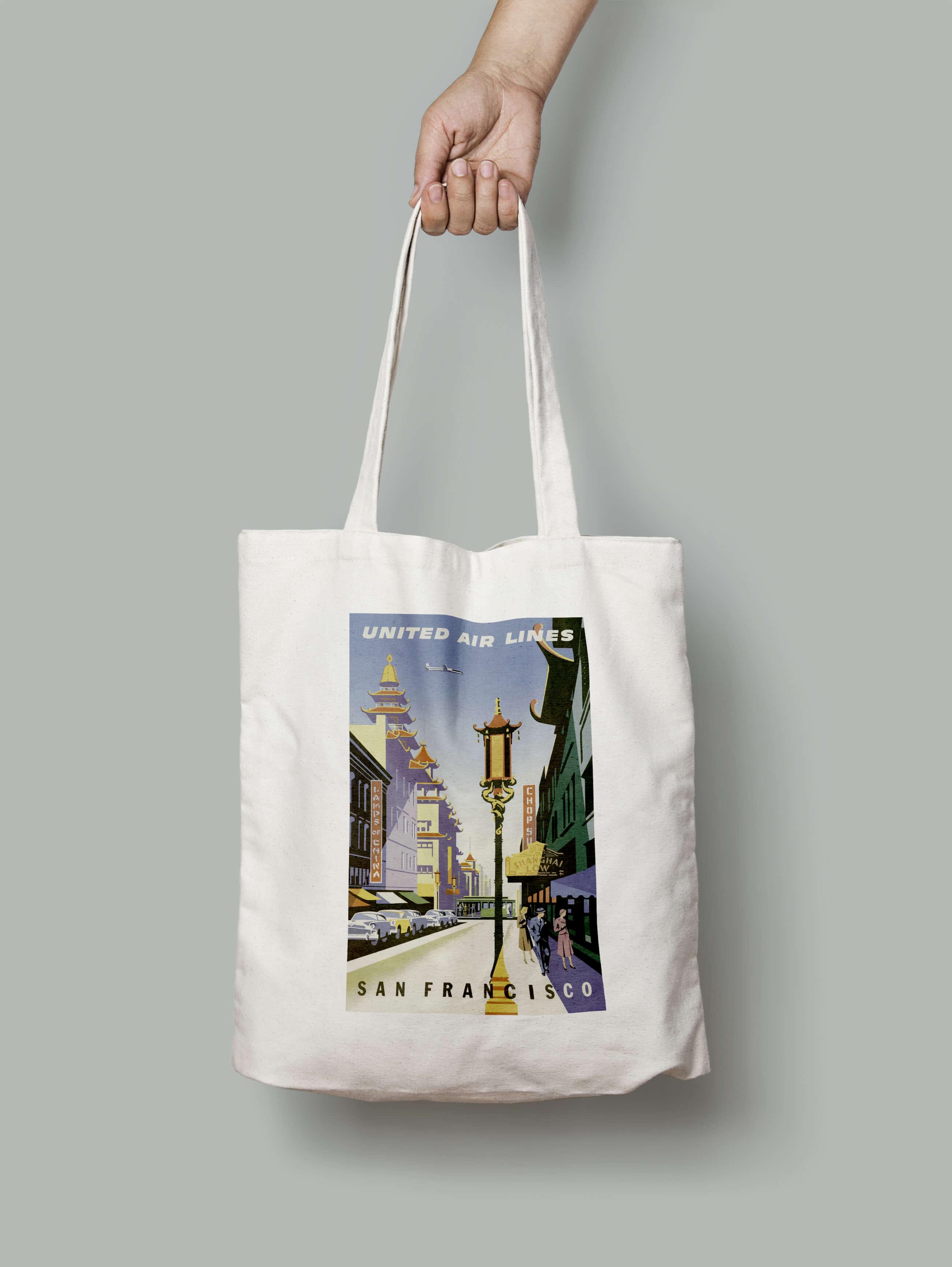 Эко-сумка Люди гуляют по улице шопер (san_francisco_5_Bag)