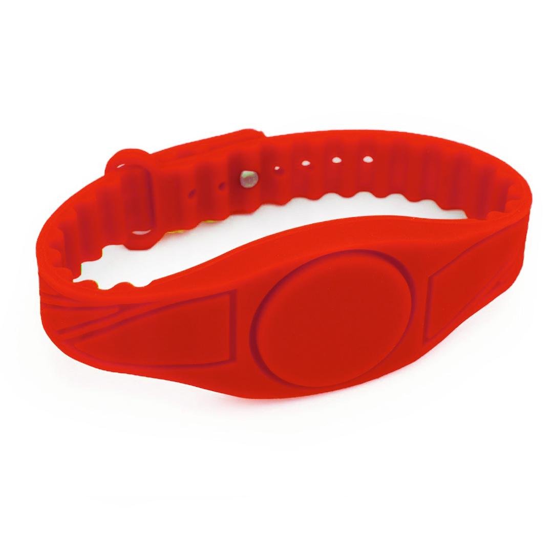 Браслет силиконовый Ardix с чипом Fudan 1K 5 шт. Красный (04-046-RD)