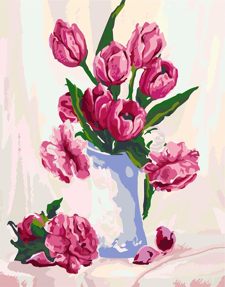 Картина по номерам Идейка Нежность в вазе 40x50 см (skl-КНО2912)