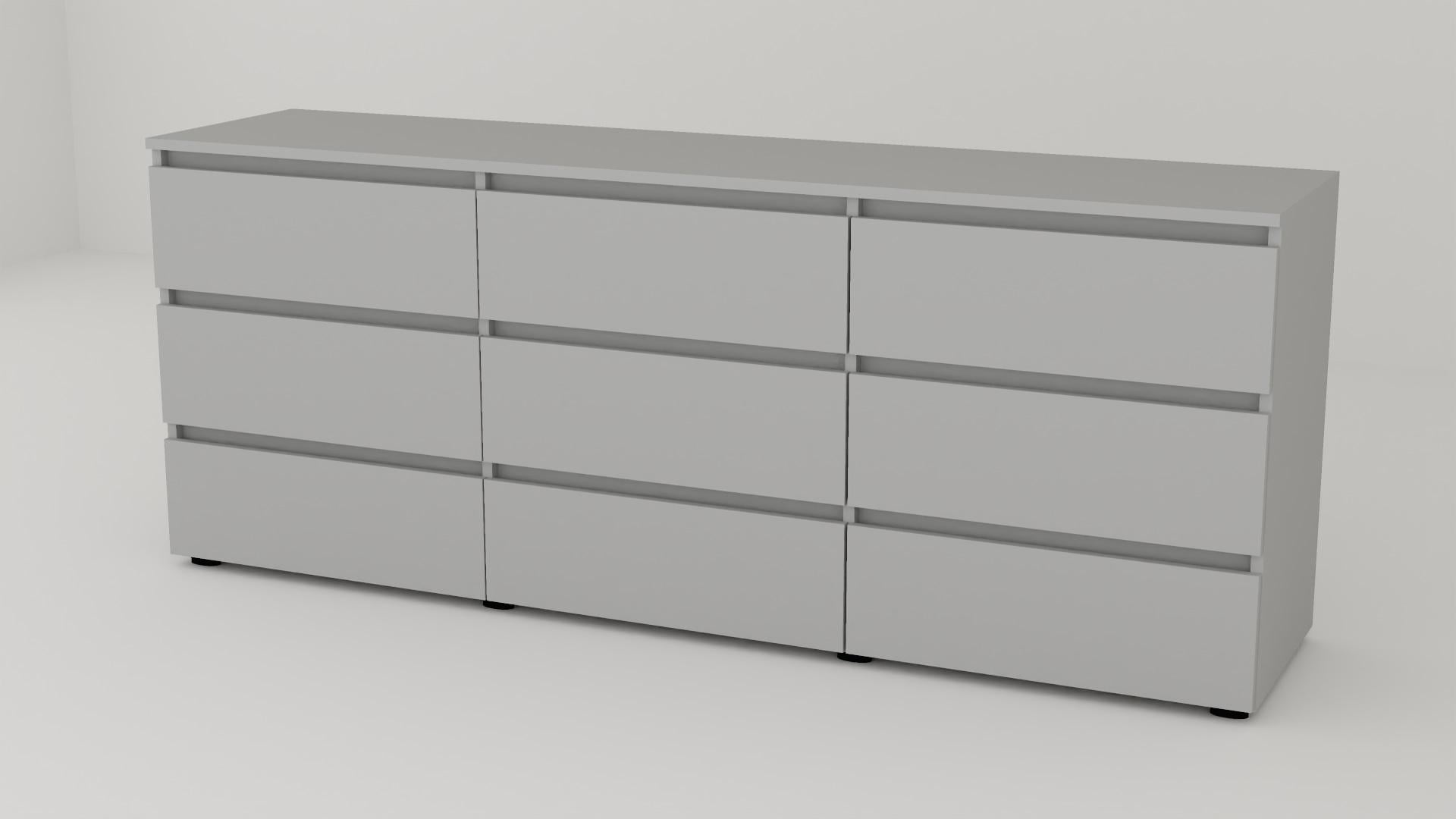 Комод Алекса СН-333/50 190х50х75 см Серый