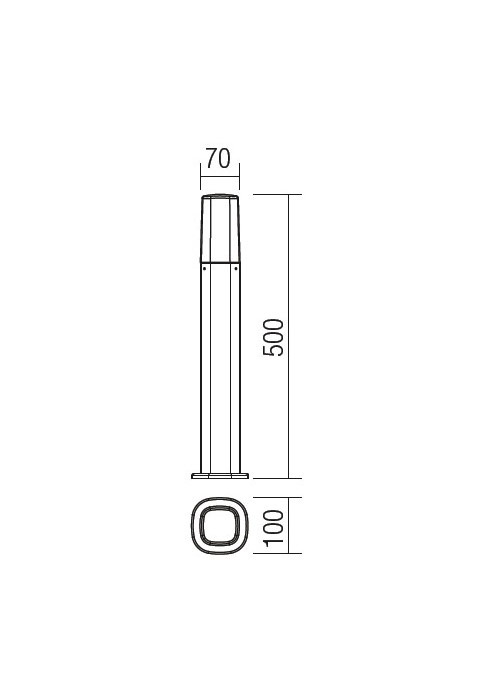 Стовпчик Redo Crayon St500 E27 42 W Ip44 Dg 4.1.1 (9075) - фото 2