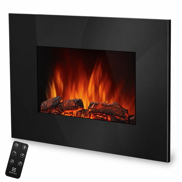 Электрокамин с обогревом Electrolux EFP/W-1250ULS Black со звуком