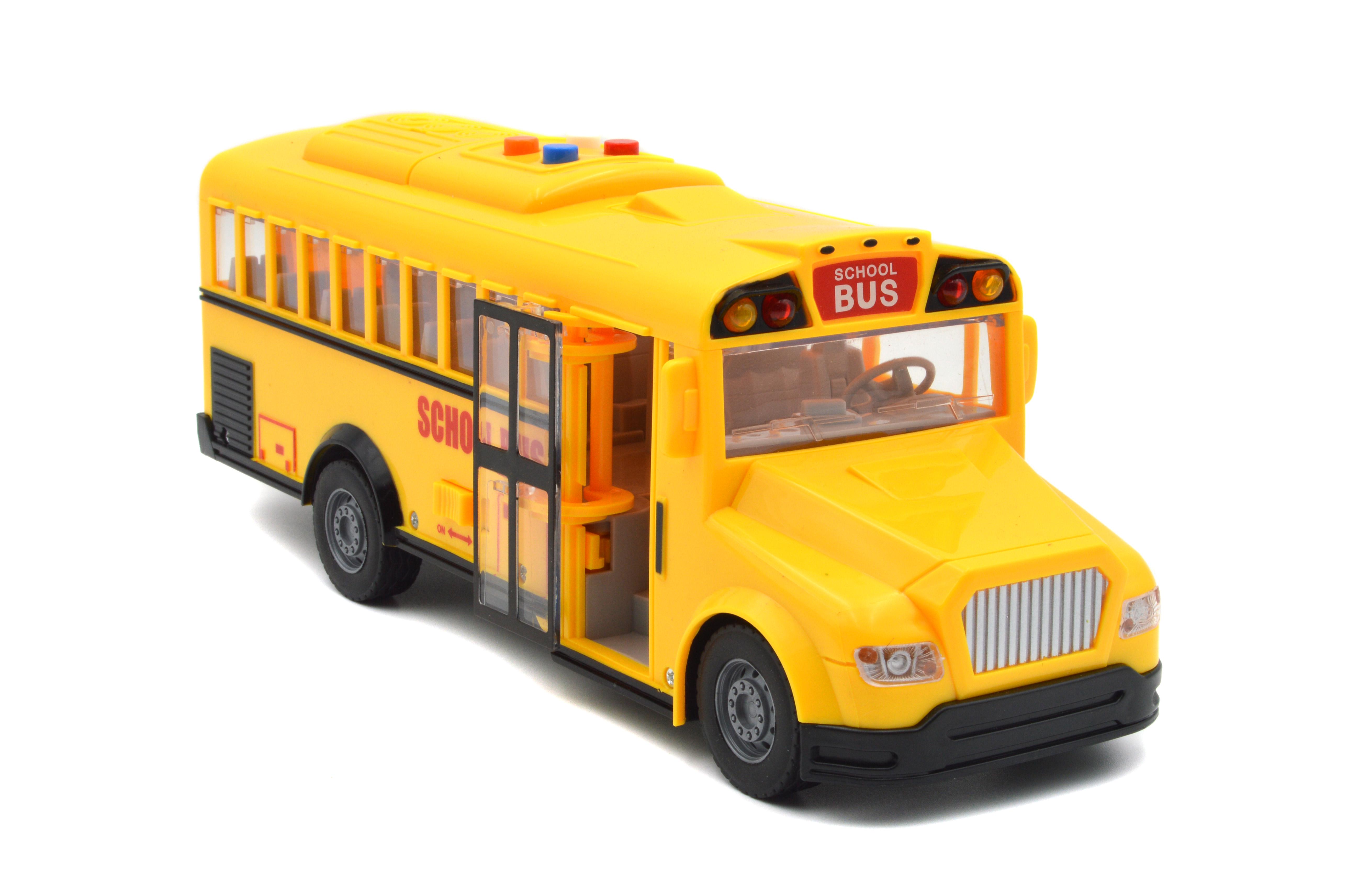 Автобус игрушечный JS125 школьный инерция звук свет открываются двери - фото 6 Автобус игрушечный JS125 школьный инерция звук свет открываются двери - фото 6
