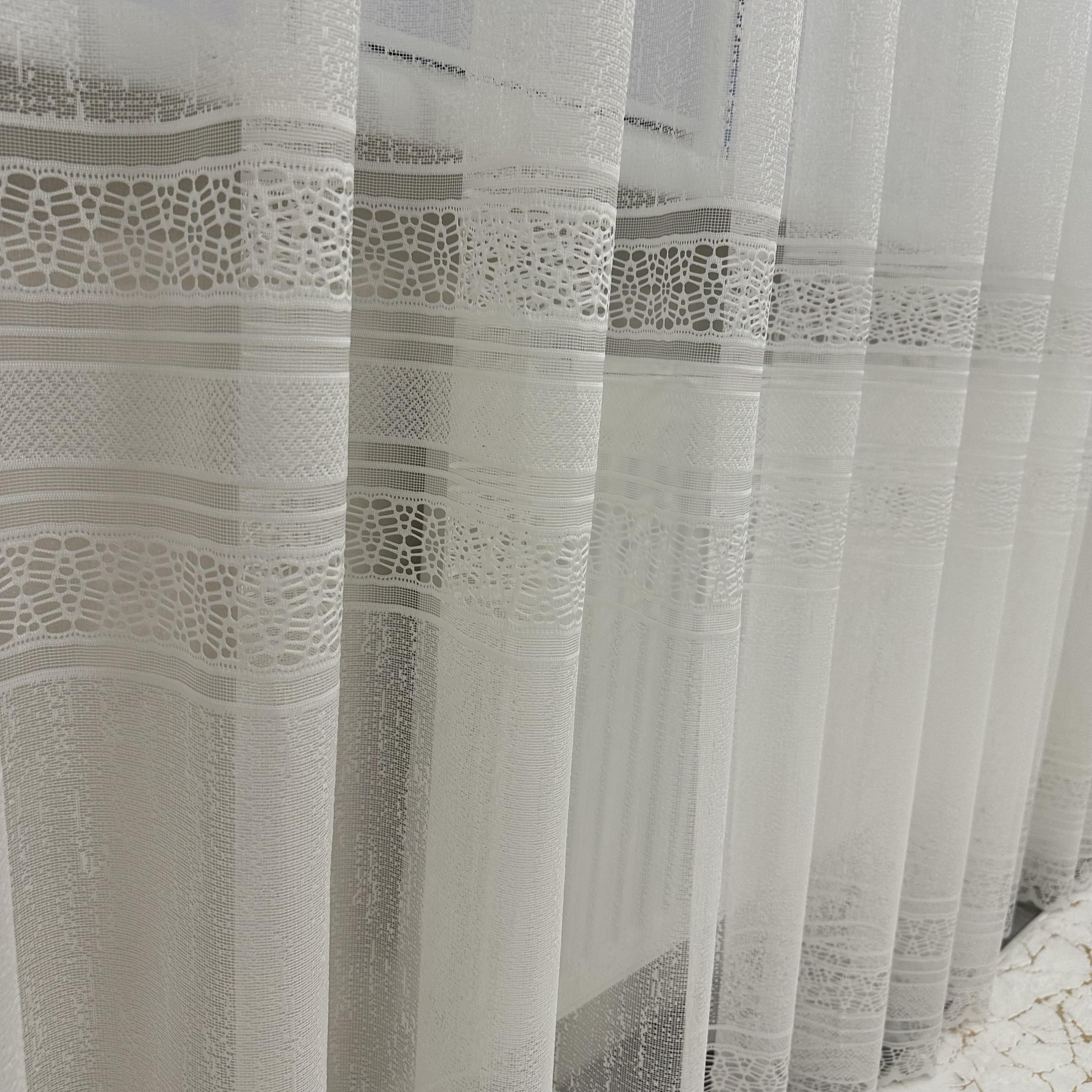 Тюль жаккард готова с узором 500х270 см на тесьме 6 см 2 ряда петель Молочный (ТПМ-5) - фото 8 Тюль жаккард готова с узором 500х270 см на тесьме 6 см 2 ряда петель Молочный (ТПМ-5) - фото 8