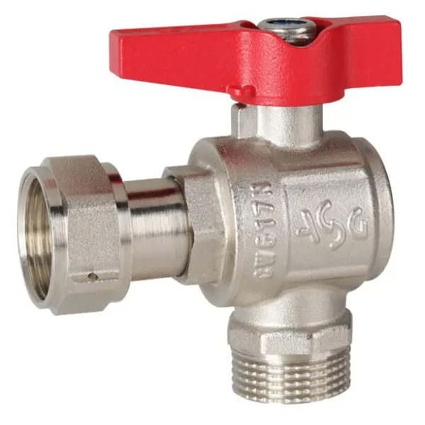 Кран кульовий з накидною гайкою ASG 1/2" ВЗ кутовий латунь (6552973) Кран кульовий з накидною гайкою ASG 1/2" ВЗ кутовий латунь (6552973)