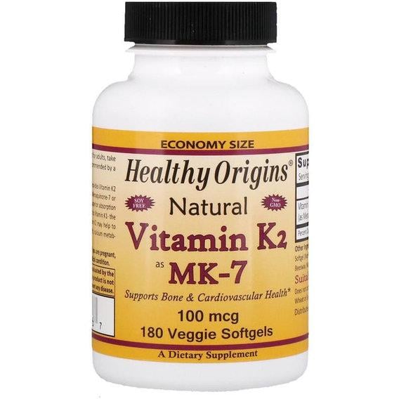 Витамин K Healthy Origins Vitamin K2 as MK-7 Natural 180 Veg Softgels