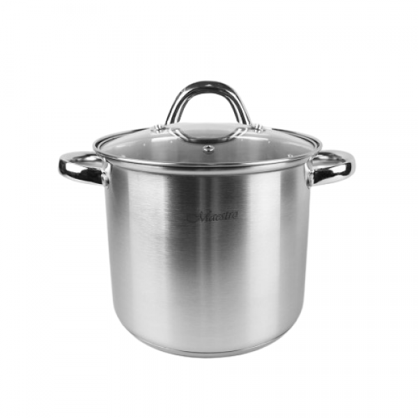 Набор посуды Maestro из нержавеющей стали со стеклянными крышками 3,5/4,5/8 л 6 пр. (f8f26b3a) - фото 3