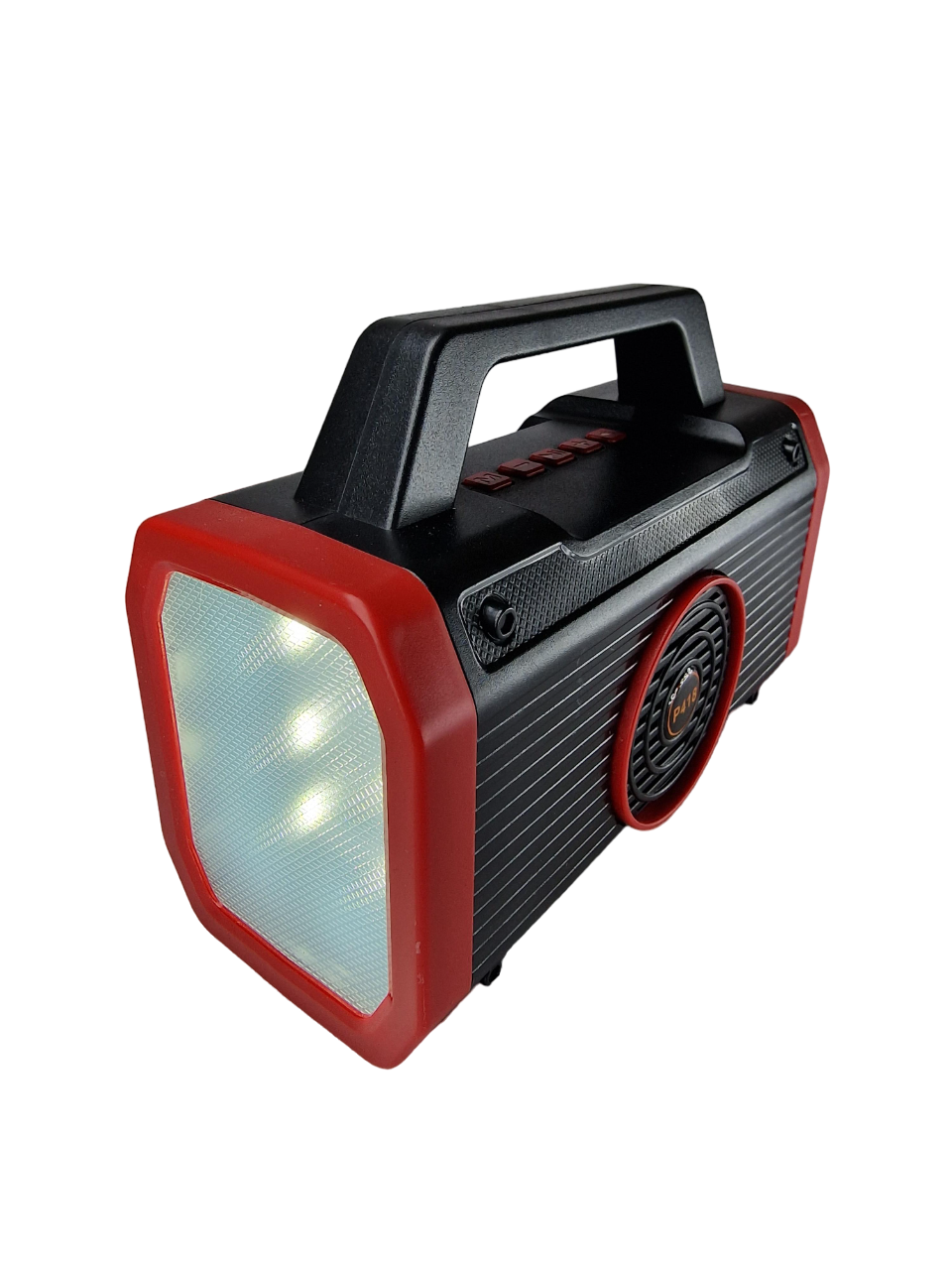 Фонарь Portable Speaker P418 с солнечной панелью и FM-радио 8W Красный