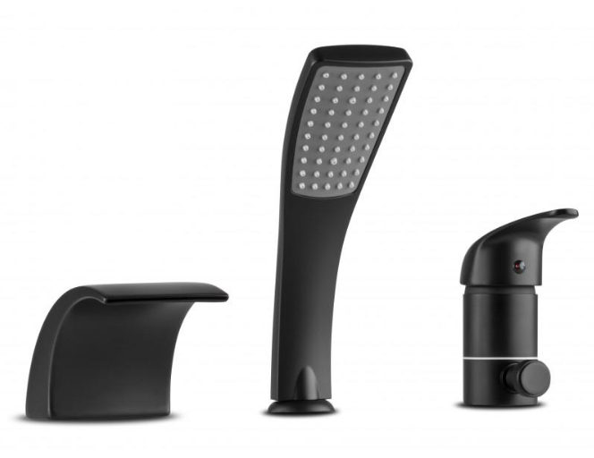 Смеситель для ванны Yoka RUBA на борт ванны Black (2808406448)