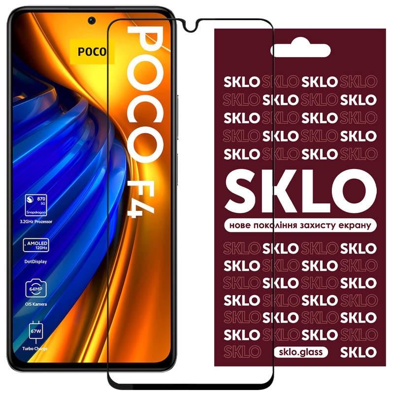 Захисне скло протиударне SKLO 3D full glue для Xiaomi Poco F4 Black (00000057389_1)