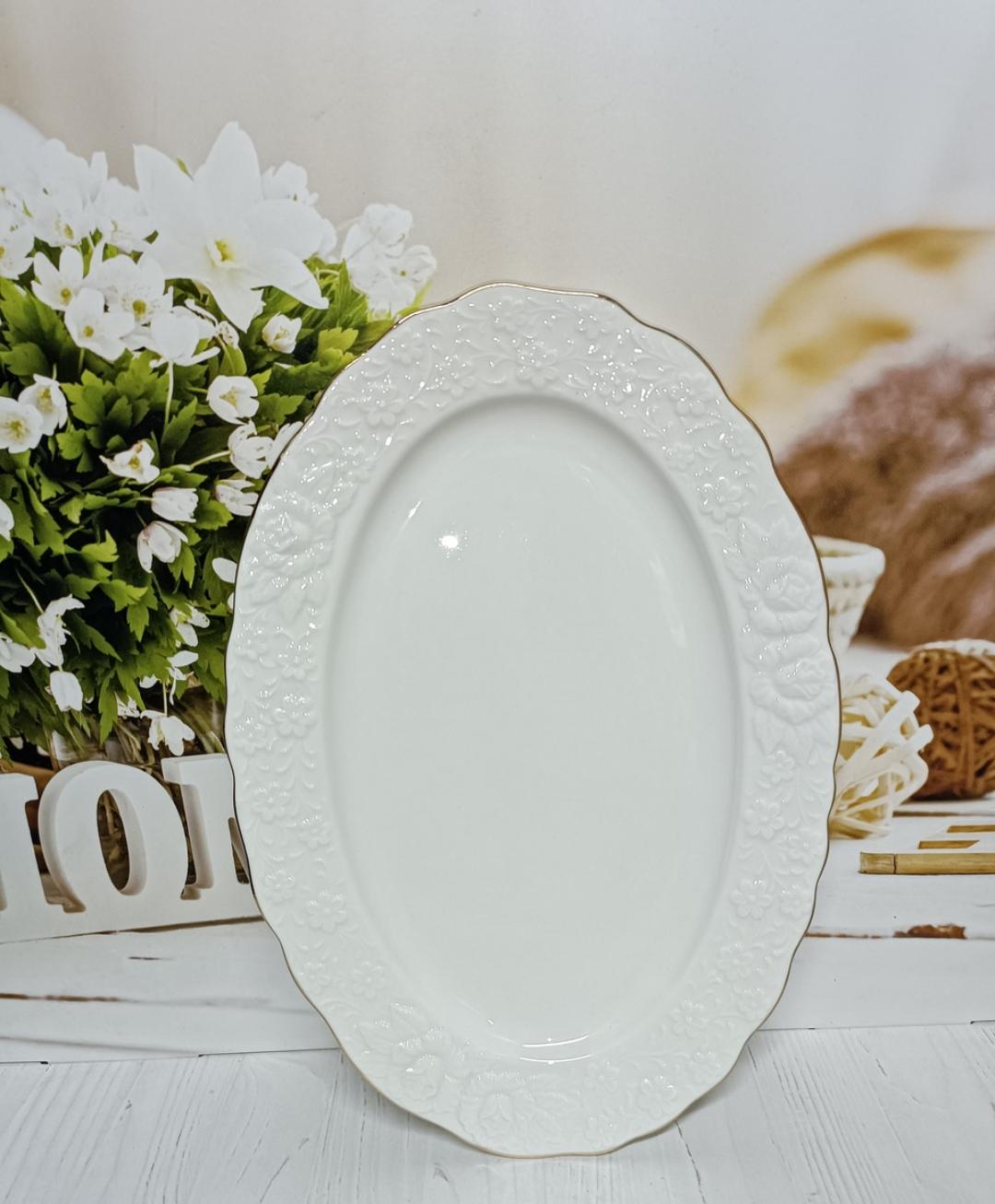 Блюдо SNT 9716 Белая ночь фарфор 30х21 см (17660881)