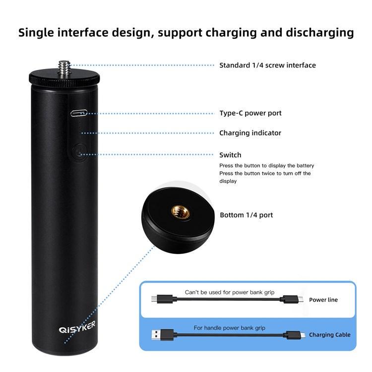 Монопод QISYKER VLP6000 для экшн-камеры с Powerbank 6000 ma - фото 4