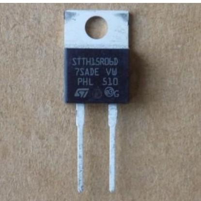 Диод STTH15R06D 600V/15A/22ns/TO220-2pin 15ETH06/HFA15TB60/HFA15TB60R/RHRP1560/SDUR1560/U1540 (38723)