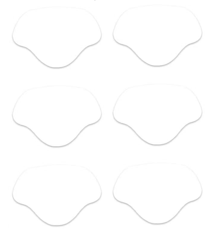 Накладки для ремонта задников обуви самоклеящиеся 6 шт. Белый (22469068)