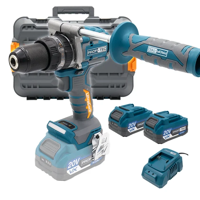 Шуруповерт-дриль акумуляторний PROFI-TEC PPCD16020 UltraCore (007179)