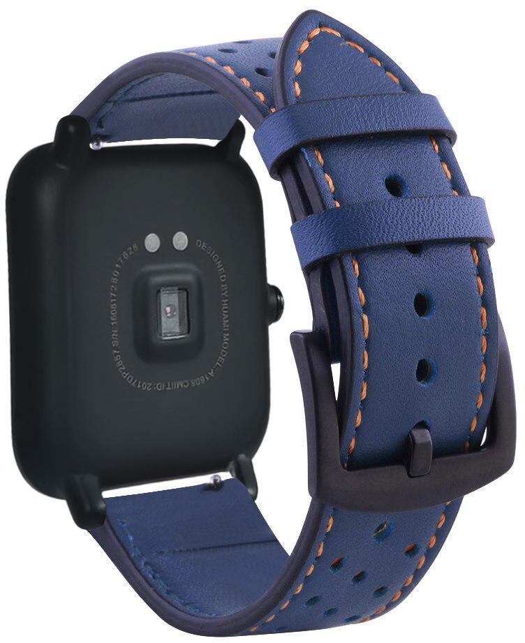 Ремінець шкіряний Classico для Amazfit Bip Blue (20647)