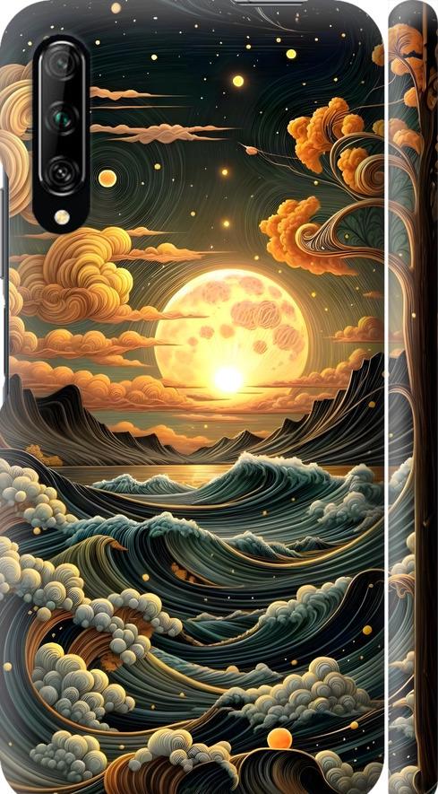 Чехол на Huawei P Smart Pro Арт волны (6332m-1906-42517)