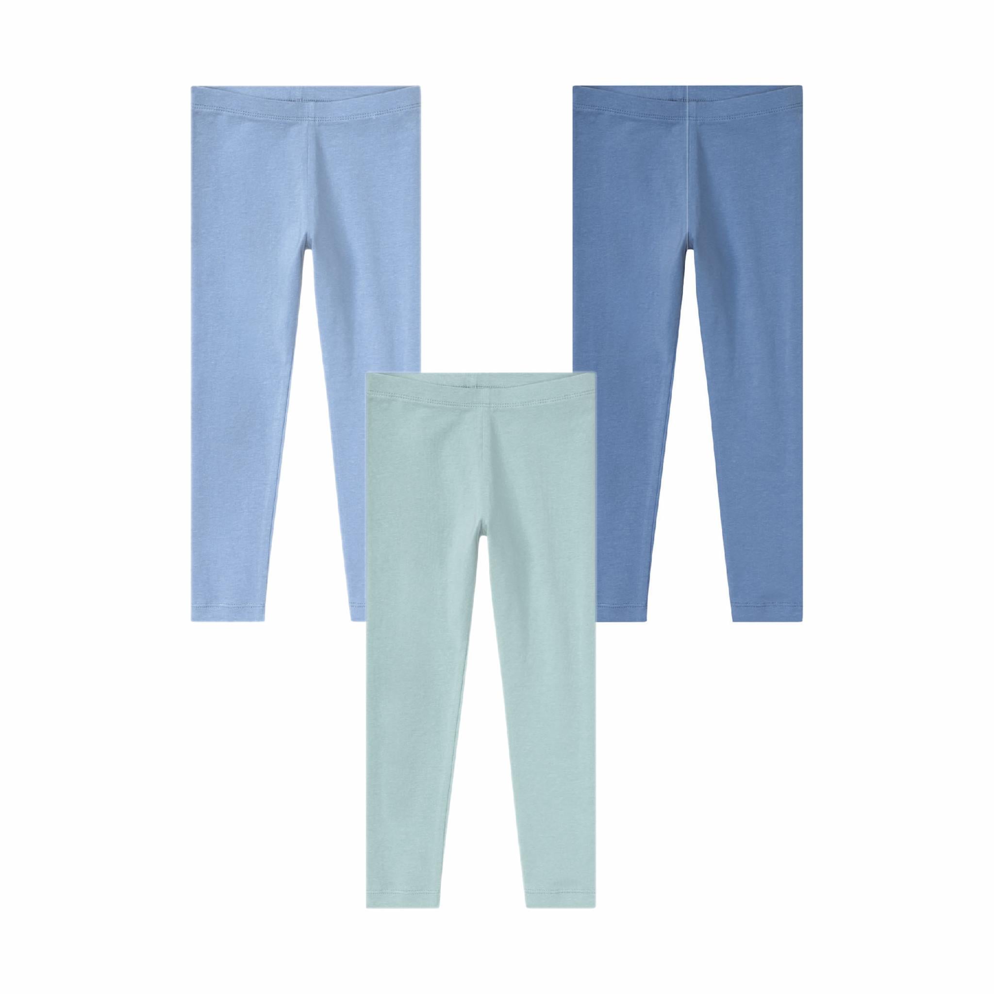 Набір дитячих лосин для дівчинки Lupilu 110-116 см 3 шт. Синій/Блакитний/М'ятний (26022127B)