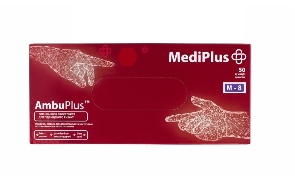 Перчатки Ambu PLUS M 25 пар Перчатки Ambu PLUS M 25 пар